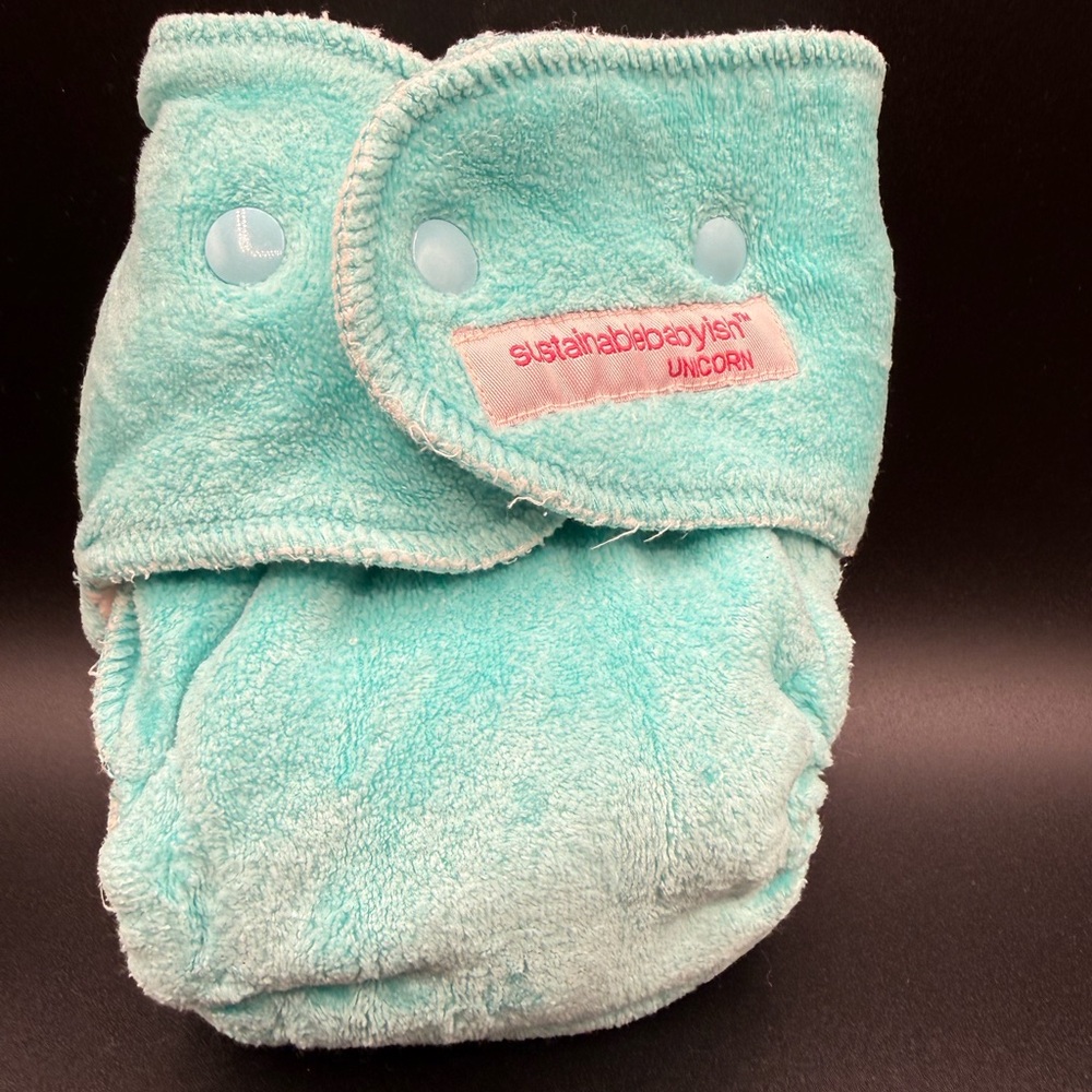 Sloomb Velour Happy Little Clouds Fitted Diaper